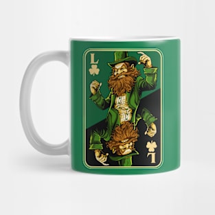 Leprechaun Shamrock Card St Paddys Day Festival Mug